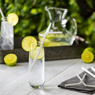 Set 50 ống hút dài Flexible Straw φ6mmx250mm - Hàng nội địa Nhật Bản