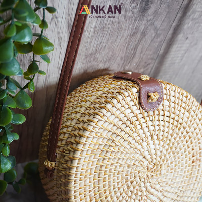 Túi Mây Thời Trang Có Dây Đeo – Túi Mây Vintage Handmade, Túi Mây Đeo Chéo Đi Biển, Picnic, Dạo Phố