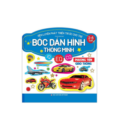 Sách - Bóc Dán Hình Thông Minh IQ EQ CQ - Cho Trẻ 2 - 6 Tuổi - Phương Tiện Giao Thông + Rau Củ Quả - Combo 2 Cuốn - Minh Thắng