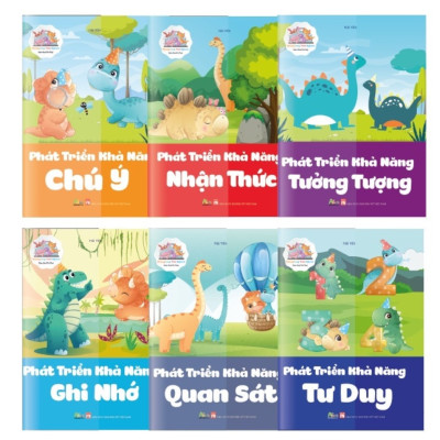 Combo Khủng Long tinh nghịch - Bộ 6 cuốn phát triển khả năng bản thân cho bé từ 3-6 tuổi