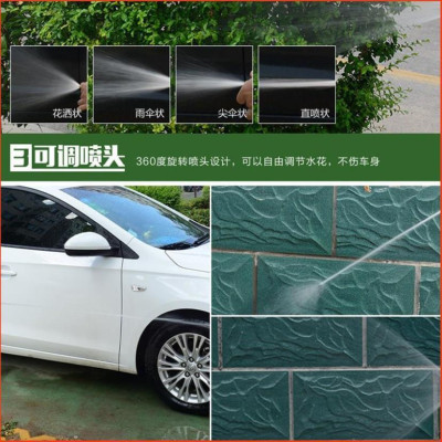 Bộ dây vòi xịt nước rửa xe, tưới cây tăng áp 3 lần, loại 7-10m (cút nhựa nối nhựa xanh) 206846