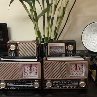 ĐÀI RADIO USB NGHE NHẠC WAXIBA XB-402 BT CÓ ĐỒNG HỒ ,NGHE FM/AM/SW LOA SIÊU LỚN hàng chính hãng