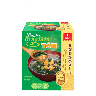 Combo 6 hộp Canh rong biển Asuzac (40g x 6 hộp) - Đủ 5 loại canh rong biển Asuzac