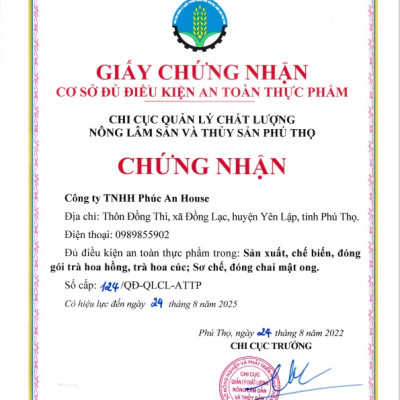 [ OCOP 3 SAO - Đặc Sản Vùng Miền ] Trà Hoa Hồng Phúc An 60gr , giúp giảm căng thẳng, bí quyết khỏe đẹp của các quý cô - Phúc An House