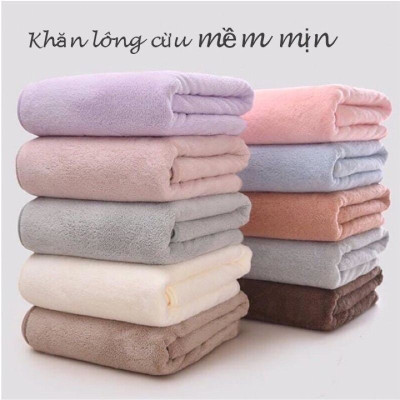 Khăn tắm bông Hàn Quốc  cuộn tròn , mềm mại cao cấp , thấm hút nhanh    ,  loại lớn 70 x  140cm  nhỏ gọn rất tiện dụng