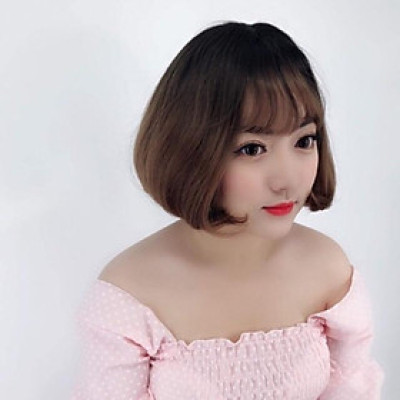 Tóc giả cúp vic nhuộm chân đen - tặng lưới chùm tóc- hình thật