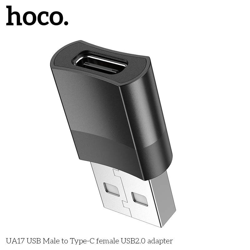 Đầu chuyển usb sang type c, bộ chuyển đổi usb type c UA17 - Hàng chính hãng