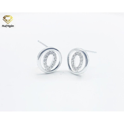 Bông tai bạc Ý 925 Huệ Ngân - Mắt Ngọc RYE140796