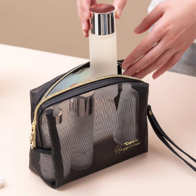 [Tặng Mặt nạ Dermal] Túi đựng mỹ phẩm cao cấp tiện lợi Care4u 18x9x12 cm