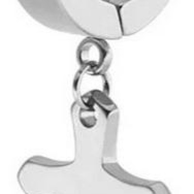 Bông tai thánh giá BT270 - Màu bạc