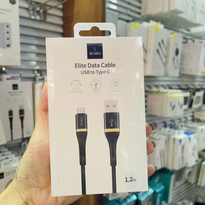 Cáp Wiwu Elite Data Cable ED- 101 Dành Cho Giao Diện Sạc Type-C Tích Hợp Chip Thông Minh, Sạc Nhanh Hơn - Hàng Chính Hãng
