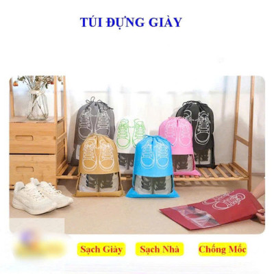 Túi Vải Đựng Giày Dép Dây Rút Chống Bẩn Du Lịch Size Lớn Với Họa Tiết Thiết Kế Đẹp Mắt