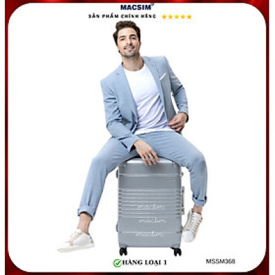 Vali cao cấp Macsim Smooire MSSM368cỡ 20 inch màu bạc - Hàng loại 1