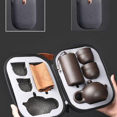  Bộ Ấm Chén Pha Trà Mini Có Túi Đựng Thích Hợp Cho Đi Du Lịch , Công Tác - Hàng Chính Hãng 