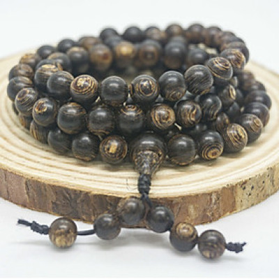 Vòng Tay Trầm Hương 108 Hạt Sánh Chìm Tự Nhiên 