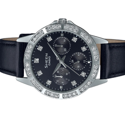 Đồng Hồ Casio Nữ Sheen Dây Da SHE-3517L-1AUDF