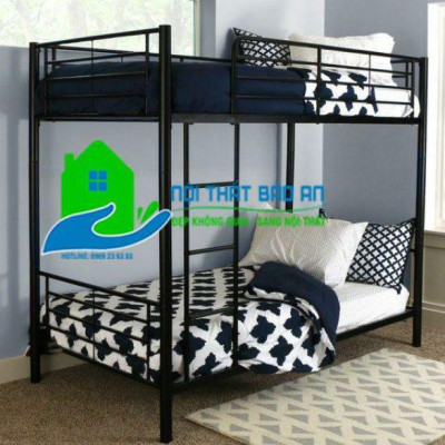 Giường sắt 2 tầng ngang 1m dài 2m
