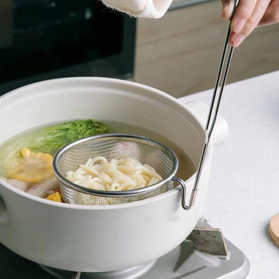 Combo muôi vớt/nhúng Echo Metal φ11,5cm + vợt lọc thực phẩm φ15cm làm từ inox cao cấp - nội địa Nhật Bản