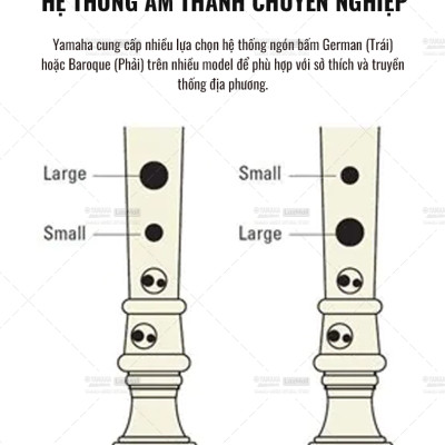 Sáo dọc Recorder Soprano Rainbow YAMAHA YRS-20BB kèm túi đựng - Tiêu chuẩn giáo dục quốc tế