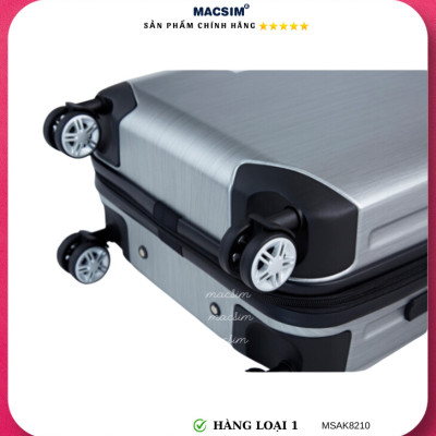 Vali cao cấp Macsim Aksen hàng loại 1 MSAK8210 cỡ 20inch- màu bạc