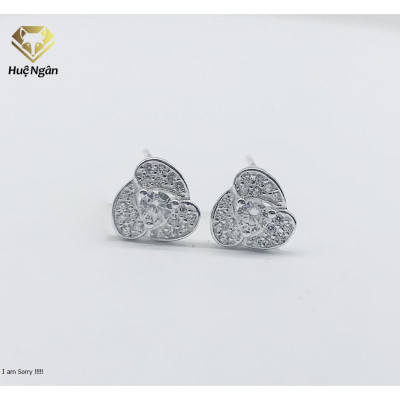 Bông tai bạc Ý 925 Huệ Ngân - Cỏ Ba Lá RYE140866