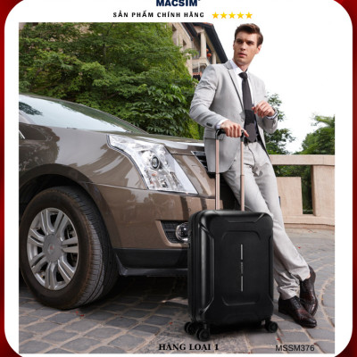 Vali cao cấp Macsim Smooire MSSM376 cỡ 20 inch màu đen - Hàng loại 1