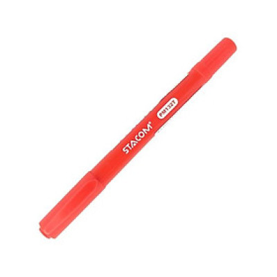 Bút Lông Dầu 2 Đầu - Stacom PM132T-B - Màu Đỏ