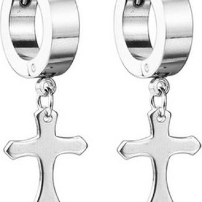 Bông tai thánh giá BT270 - Màu bạc