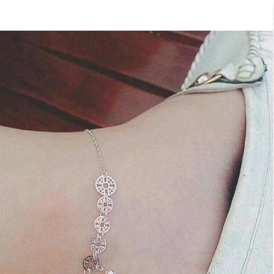 Lắc chân nữ bạc 925 bạc xinh - Chuỗi kim tiền may mắn RYBJ50089