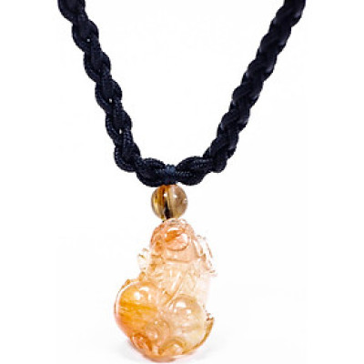 Mặt dây chuyền tỳ hưu tài lộc đá thạch anh tóc đỏ cam 18x25mm mệnh hỏa, thổ - Ngọc Quý Gemstones