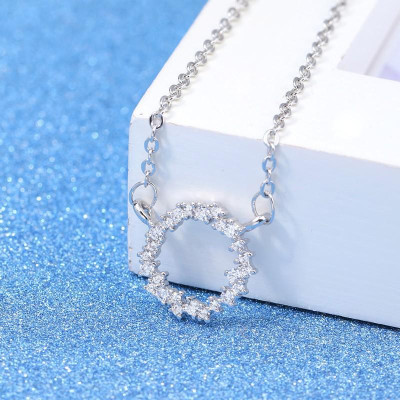 Bộ trang sức nữ 2 món mặt tròn đính đá Huyền thoại biển xanh