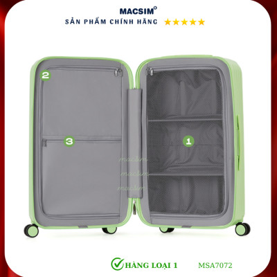 Vali cao cấp Macsim Aji MSA7072 màu xanh- Hàng loại 1