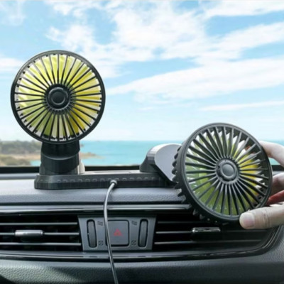 BỘ QUẠT ĐÔI 3 CẤP ĐỘ GIÓ SIÊU MÁT LẠNH TRÊN XE HƠI ÔTÔ CẮM CỔNG USB THUẬN TIỆN 
