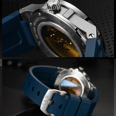 Đồng hồ nam chính hãng IW CARNIVAL IW618G-1 Kính sapphire ,chống xước ,Chống nước 50m ,Bảo hành 24 tháng,Máy cơ (Automatic),dây cao su cao cấp, thiết kế đơn giản dễ đeo