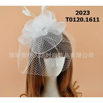 Ốp băng đô hoa mũ lưới phụ kiện cưới Giang