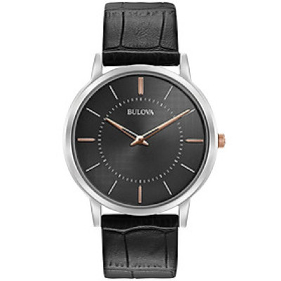 Đồng Hồ Nam Bulova Dây Da 98A167 - Mặt Đen