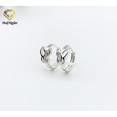 Bông tai bạc Ý 925 Huệ Ngân - Uyên Ương Hồ Điệp RYE140376