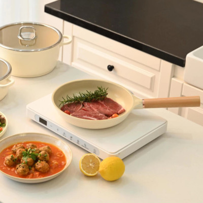 Chảo Phủ Gốm Chống Dính Haatz - Made In Korea Size 24cm -  9 Lớp Đúc Nguyên Khối - Bảo Hành 2 Năm