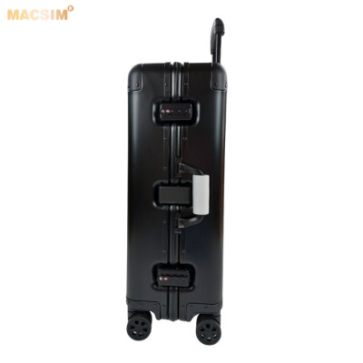 Vali tay kéo cao cấp chất liệu hợp kim nhôm nguyên khối MS1318 Macsim màu ti-gold-đen cỡ 28 inches