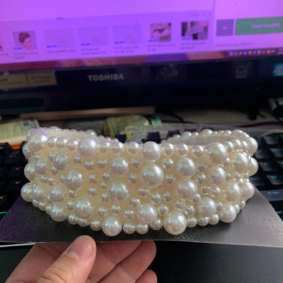 Băng đô hạt trai cài tóc cô dâu GiangPKC