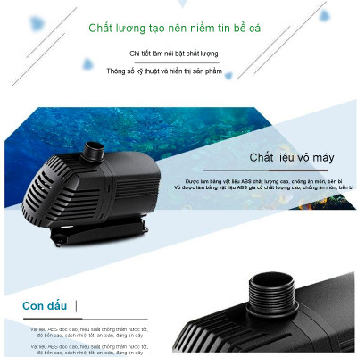 Máy bơm nước ATMAN AT8000 65W, 8000L/Hr lọc nước hồ cá koi, bơm sinh hoạt, tiểu cảnh, đài phun nước cao cấp