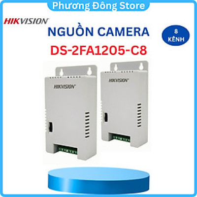 Nguồn Tổng Camera 8 KÊNH 60W HIKVISION DS-2FA1205-C8 - Hàng Chính Hãng