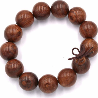 Hạt chuỗi đeo tay gỗ Thủy tùng nâu 18 ly