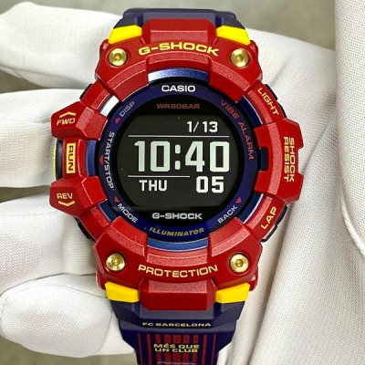 Đồng Hồ Nam Dây Nhựa Casio G-Shock x FC Barcelona GBD-100BAR-4 Chính Hãng - Bluetooth