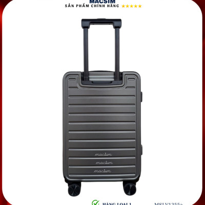 Vali cao cấp Macsim SMLV1355a cỡ 20 inch màu ghi, màu trắng - Hàng loại 1