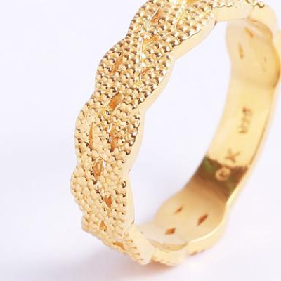 Nhẫn bạc nữ đơn giản đan hoa văn cao cấp Gix Jewel N25