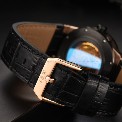 Đồng hồ nam chính hãng IW CARNIVAL IW589G-2 Kính sapphire ,chống xước,Chống nước ,Bảo hành 24 tháng,Máy cơ (Automatic),Dây da cao cấp,thiết kế lộ cơ thể thao