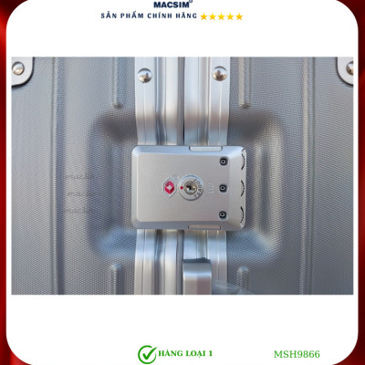 Vali cao cấp Macsim Hanke MSH9866 20 inch  màu xám - Hàng loại 1