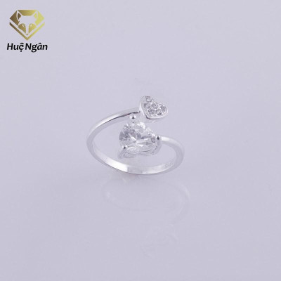 Nhẫn bạc 925 Huệ Ngân - Tim xinh YYJZ046