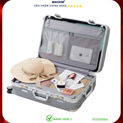 Vali cao cấp Macsim Hanke MSH9866 20 inch  màu xám - Hàng loại 1